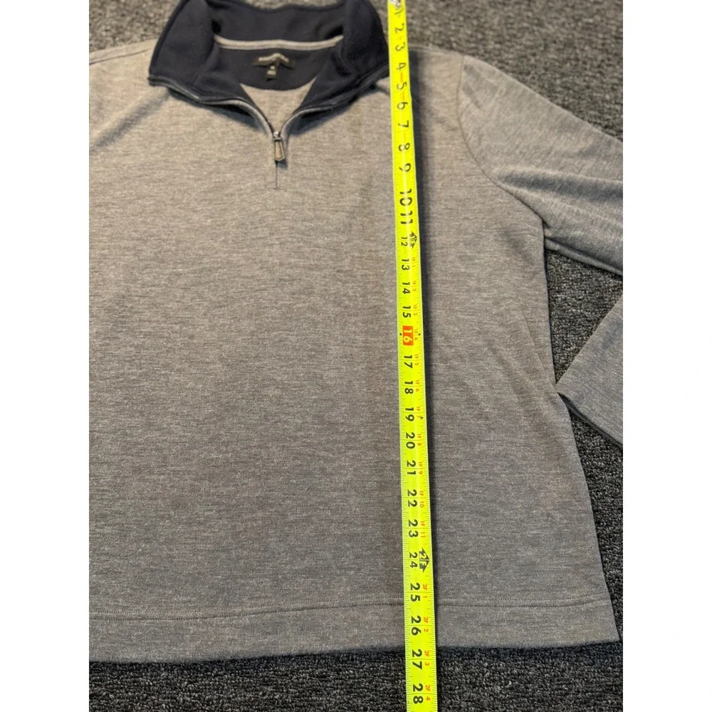Banana Republic Quarter Zip Pullover Gray Casual Night‎ Out Long Sleeve XL Mens